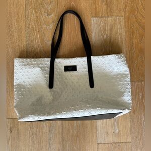 Jimmy Choo White and Black Tote Bag